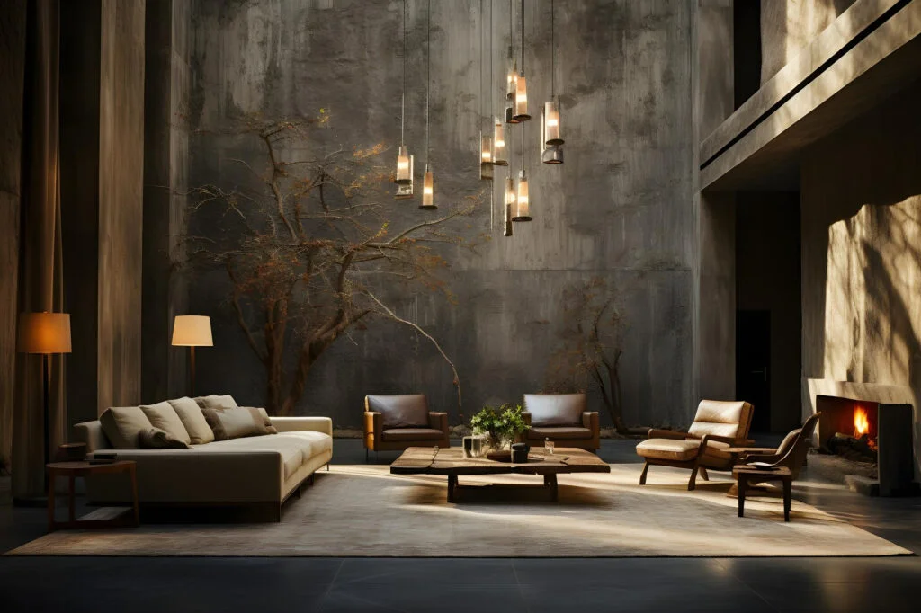 Wood and Stone Interior Design