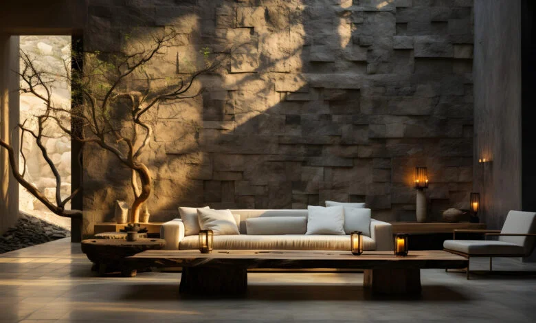 Wood and Stone Interior Design